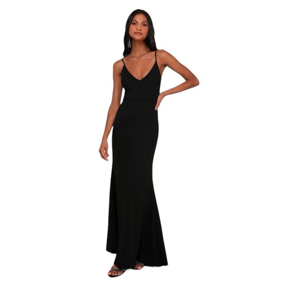Lulu’s Infinite Glory Black Maxi Dress NWT Size XS - Picture 1 of 7